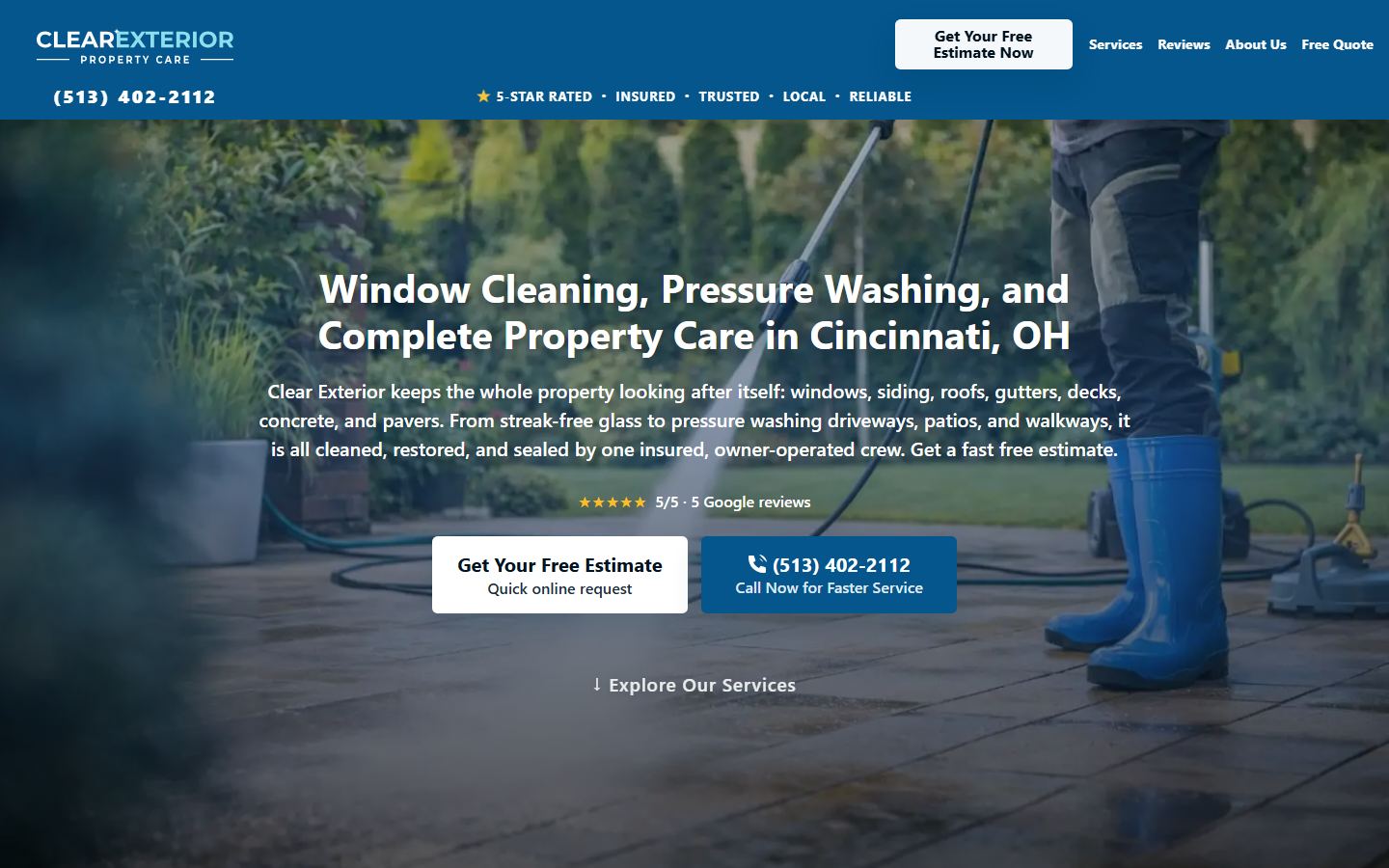Clear Exterior website