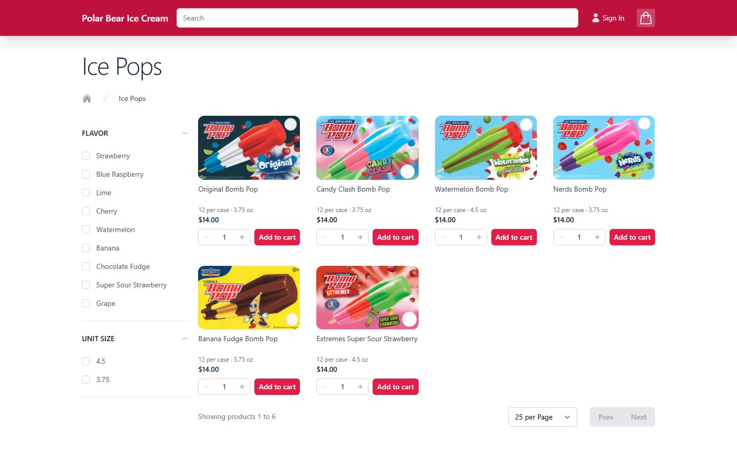 A store running on Shoptigo