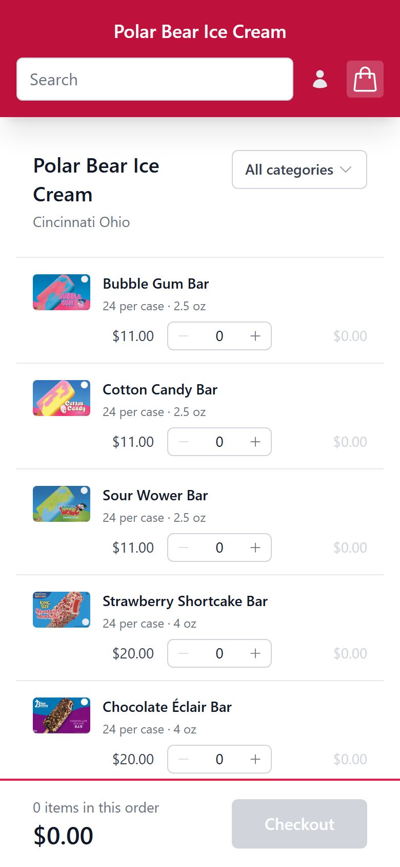 Order list on a phone