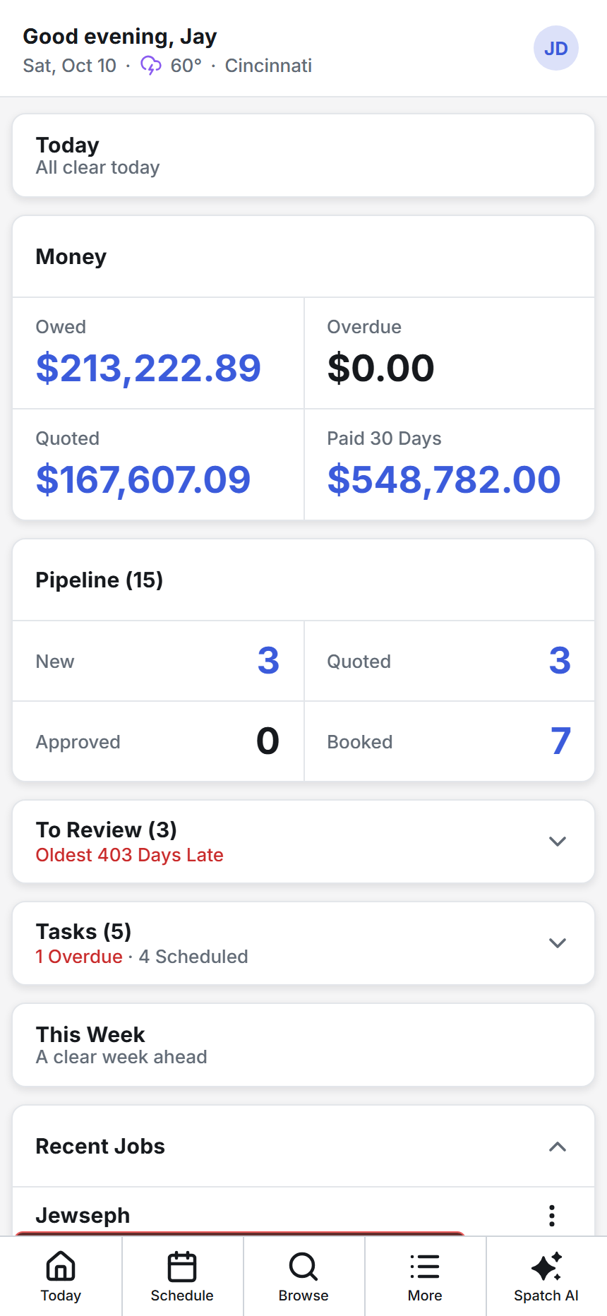Estimate on a phone
