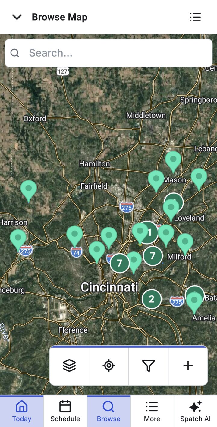 Map on a phone
